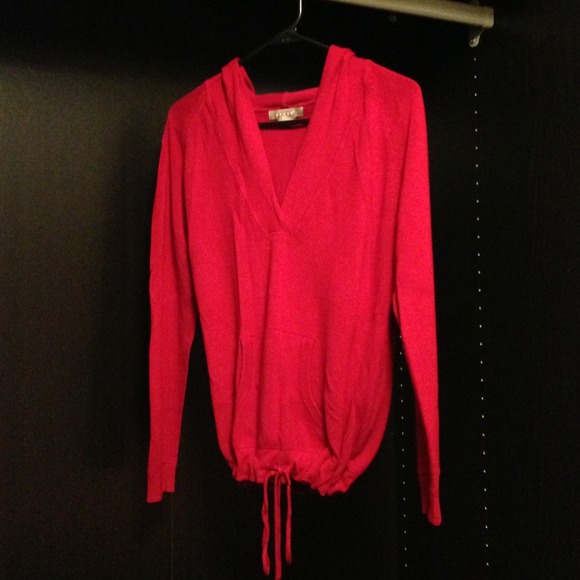 Red Hooded Sweater