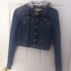 Denim Jean Jacket with Hoodie
