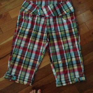 Sporty Plaid capris