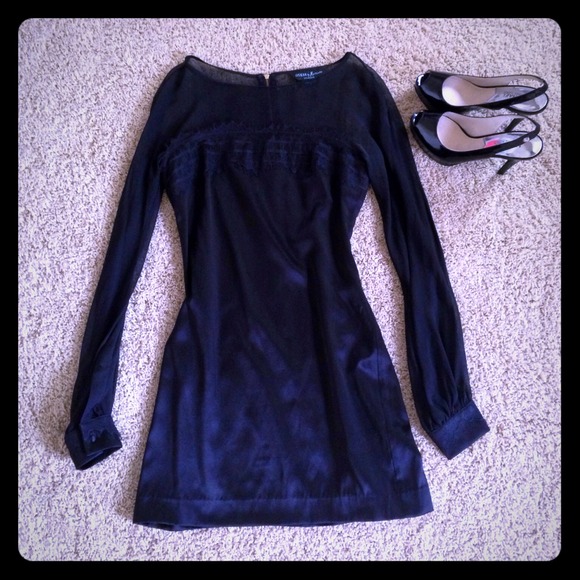 Guess by Marciano Silk Black Dress