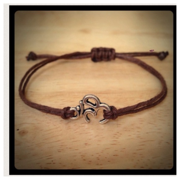 Om Symbol Charm Adjustable Bracelet Peace Yoga