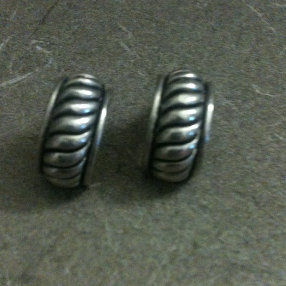 Fine Silver hoop earrings