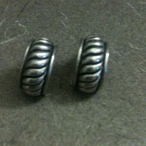 Fine Silver hoop earrings