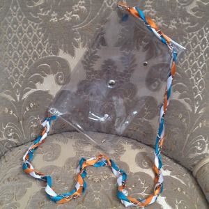 Custom Ribbon Clear Crossbody Clutch