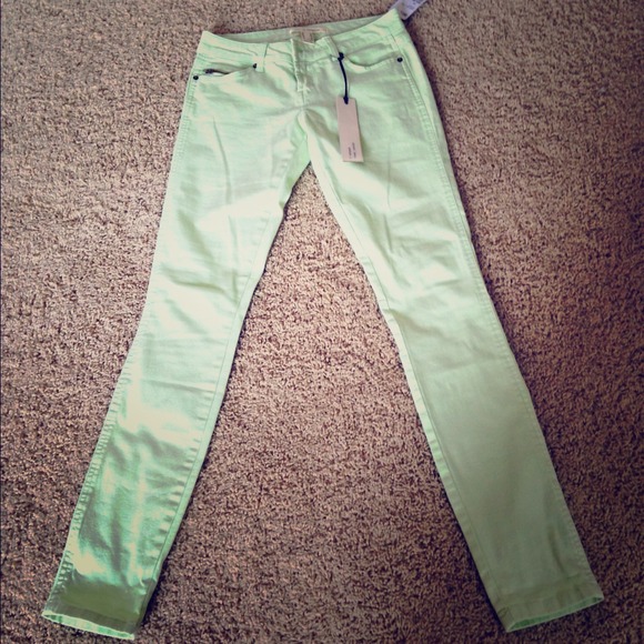 SOLD! Pistachio/mint Denim Pant NWT❤❤❤