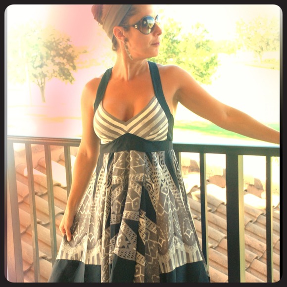 Sexy silk cocktail dress.