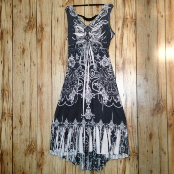 Dresses & Skirts - Gray maxi high low