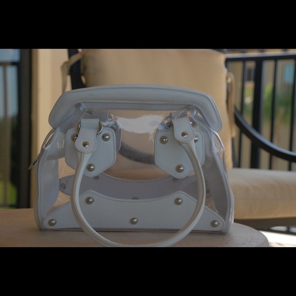 Rare Stewart Weitzman white transparent bag - Picture 2 of 3