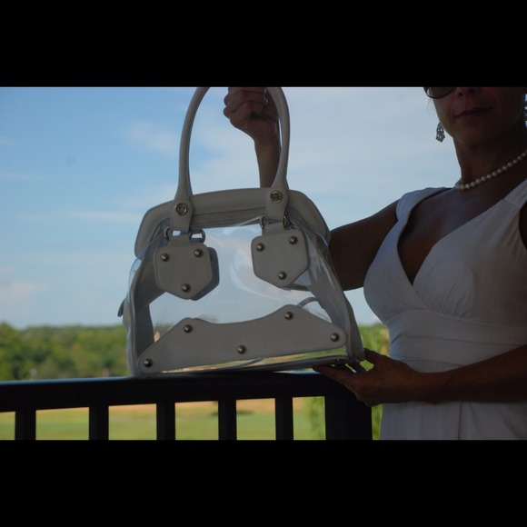 Rare Stewart Weitzman white transparent bag - Picture 3 of 3