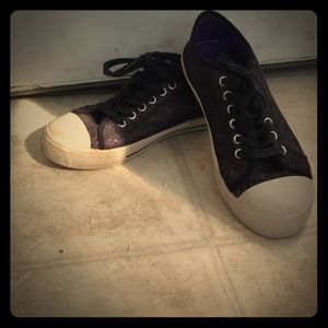 Black sparkly sneakers!
