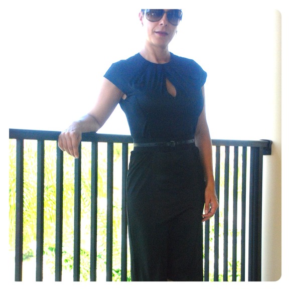 Black satin dress.  JUST REDUCED