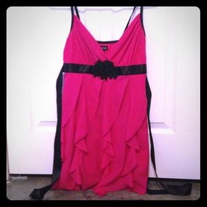 Hot pink dress!