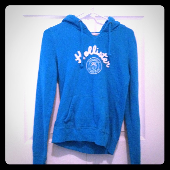 Bright blue hollister hoodie!!!