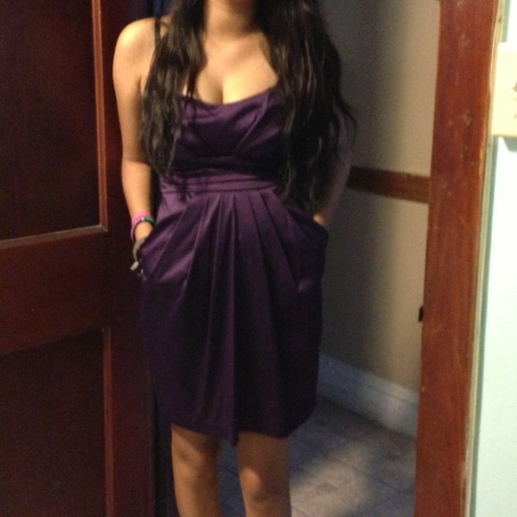 Forever 21 Plum Strapless Dress💕 - Picture 3 of 3