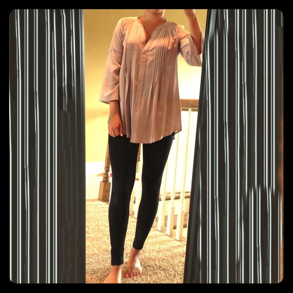 BCBGMaxazria long loose silk shirt