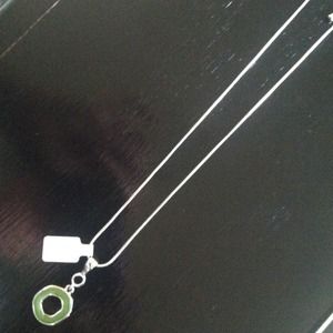 Lia Sophia reversible green and silver necklace.