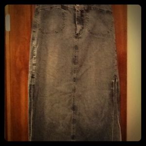 Lucky brand long jean skirt