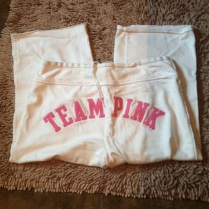 ❌SOLD❌Team Pink white Capri lounge pants🎀