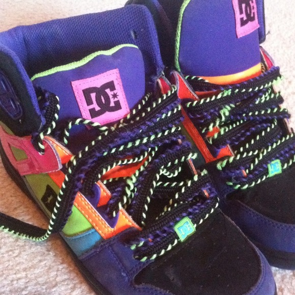 Multi-color high top DC shoes