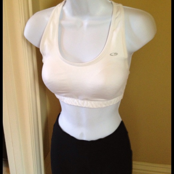 White Workout Bra - Style #2 - Picture 1 of 1