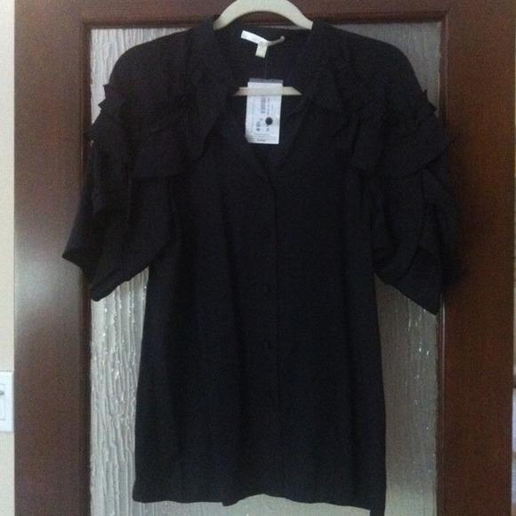 Jenny Han black silk top