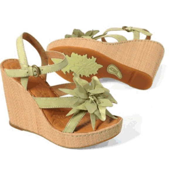 Womens Shoes Born Wedge Platform Sandals Leather