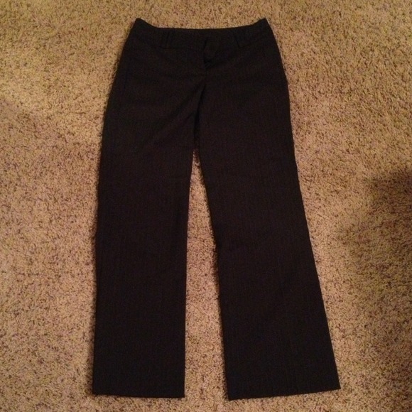 Grey pinstripe dress pants