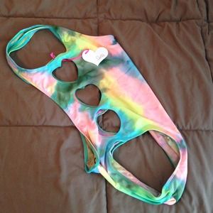 🙌reduced Lolli Swim Ziggy Stardust Heart Cut Out