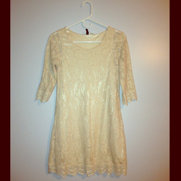 off-white lace dress!