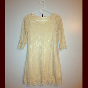 off-white lace dress!