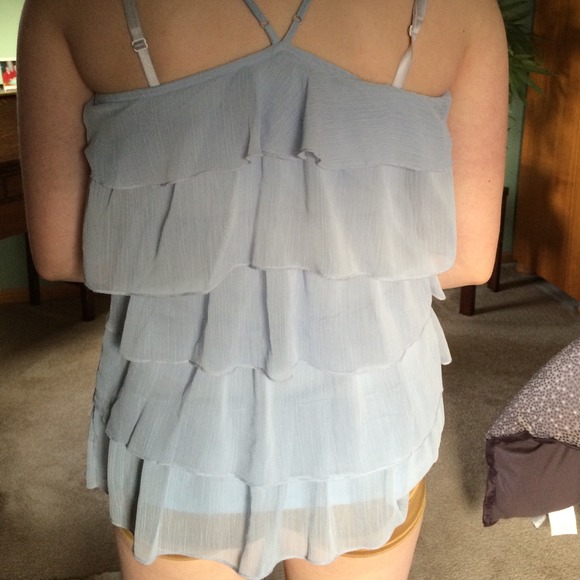 Candie's Blue Ruffle Tank - Picture 3 of 3
