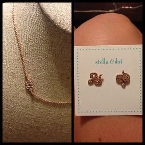 Stella & Dot sidewinder earrings & delicate
