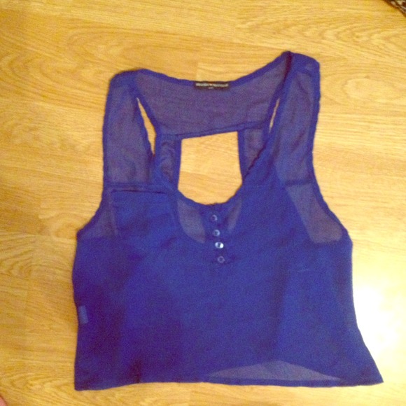 Brandy melville blue crop top