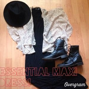 Black Racerback Maxi Dress!