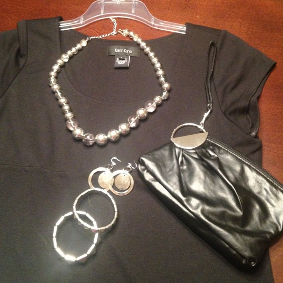Silver spike bracelets and earrings!