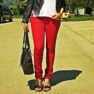 Red jeans