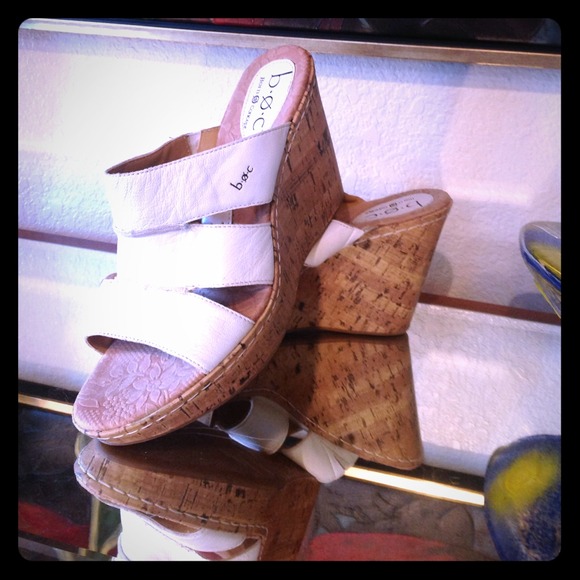SOLD/BUNDLED Leather Slip On Wedges