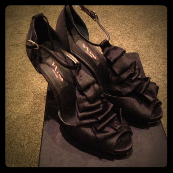 Ruffled Ankle strap Party Shoe