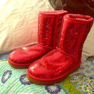 Red sequin Uggs