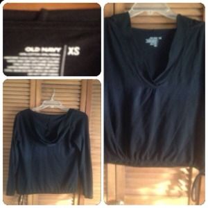 Xsmall old navy hooded top w/ drawstring waist