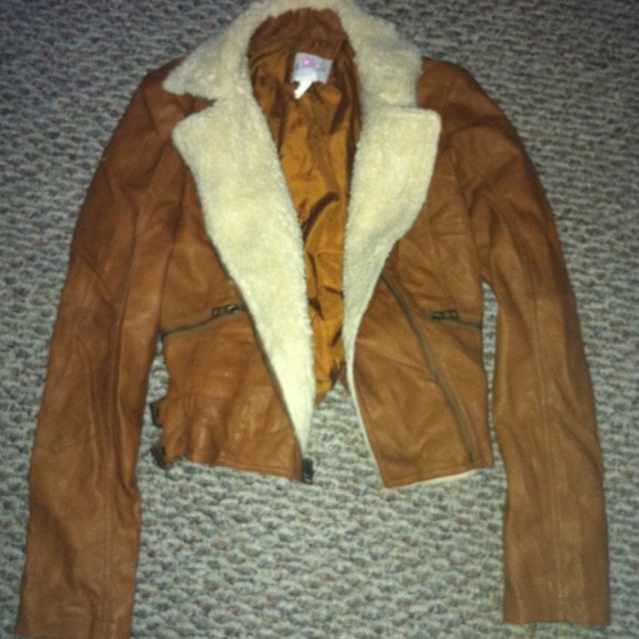 70's inspired faux leather jacket