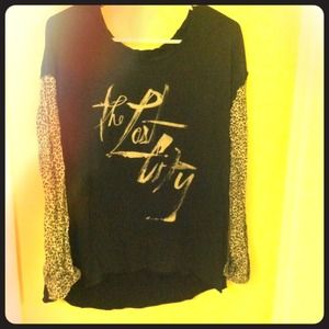 Free People mixed media long sleeve!