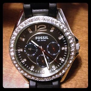 Black Fossil Watch