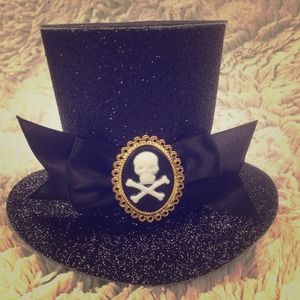 costume skull vintage style tophat hat