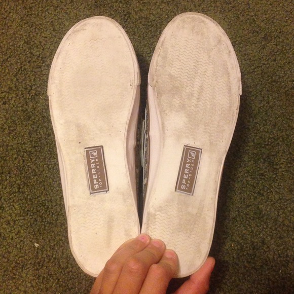 Leopard Print Sequins Bahama 2-Eye Sperry's - Picture 3 of 4