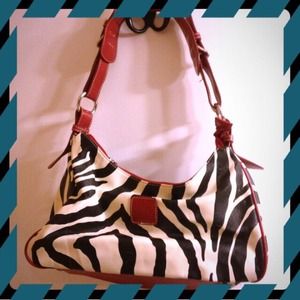 Red zebra handbag REDUCED!