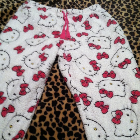 hello kitty fuzzzzy pj pants