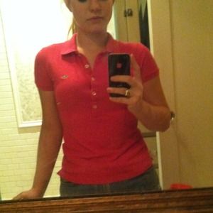 Hot pink Lacoste polo