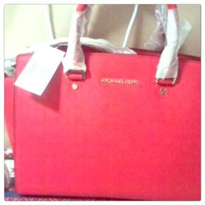 Orange Michael Kors bag