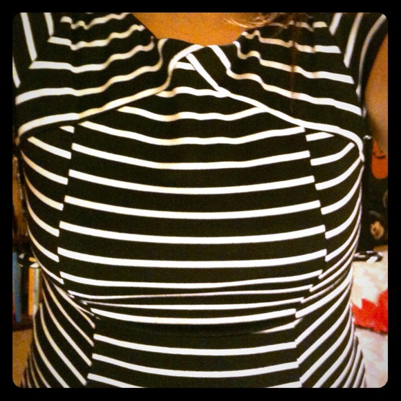 GORGEOUS Panel Striped A Line Dress